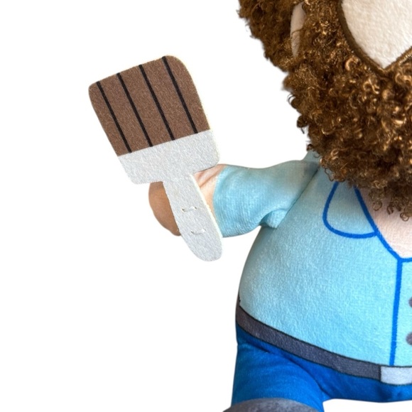 Licensed Bob Ross Character Plush Figure Doll Happy Little Painting Chill 13 In - Picture 3 of 12